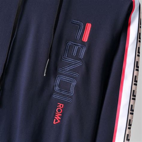 fendi blue tracksuit|fendi fila tracksuit.